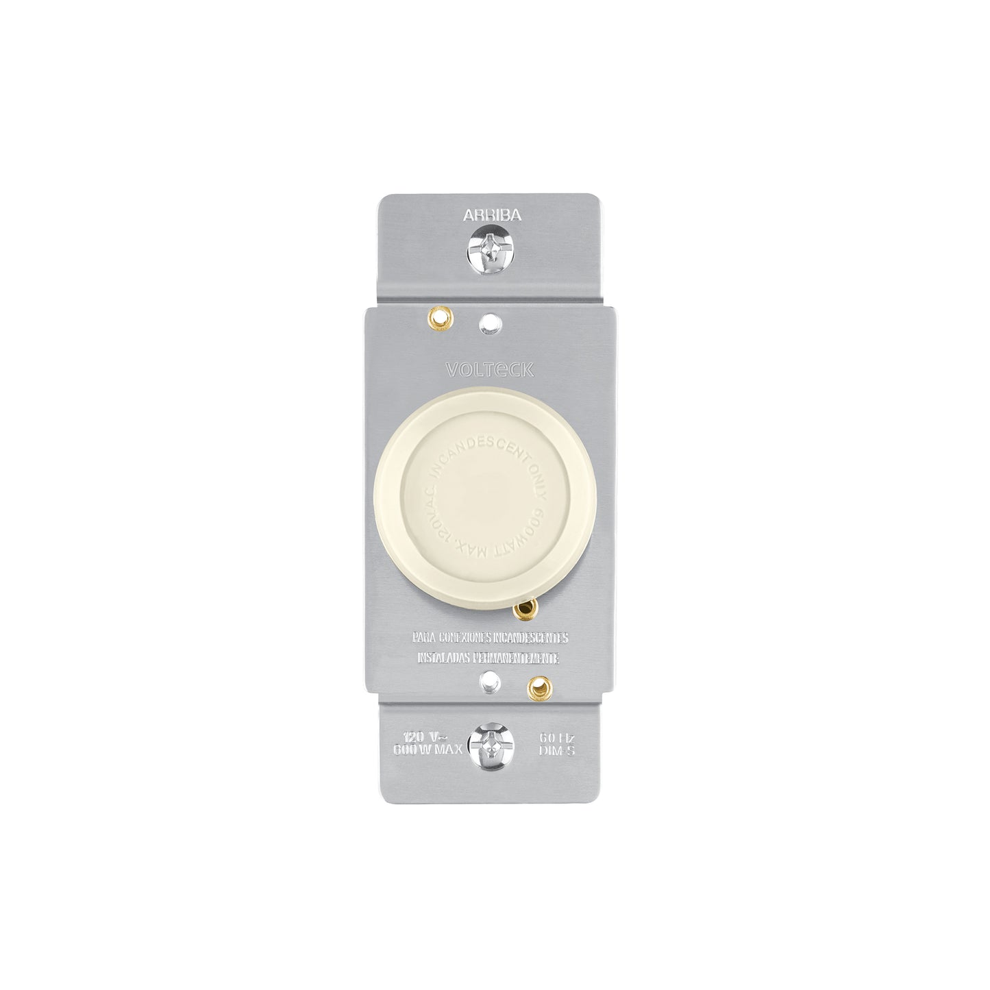 Atenuador de luz giratorio, Standard, marfil, Volteck