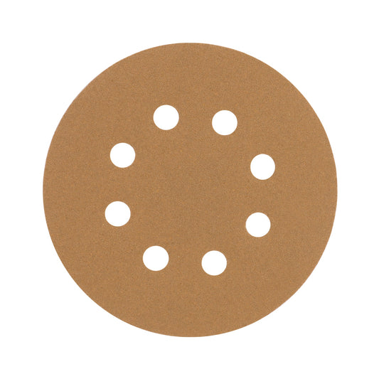 Paquete c/5 discos de lija 5' grano 120, 8 perforaciones