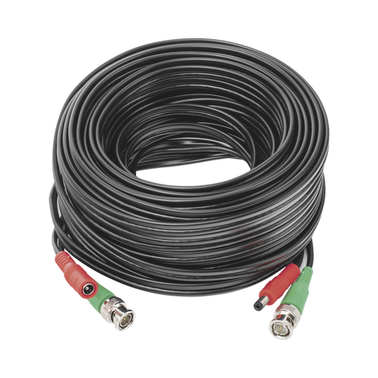 Cable Coaxial (BNC RG59) + Alimentaci�n / SIAMES / 20 Metros (65.62 Pies) / Aleaci�n Cobre + Aluminio CCA / Para C�maras 4K / Uso Interior y Exterior