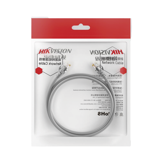Cable de Parcheo (Patch Cord) / UTP / Cat. 6 (24 AWG) / 10 Metros (32.81 Pies) / Color Gris / Ideal para PoE+ / Interior