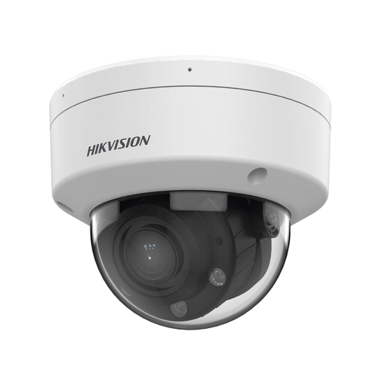 Domo IP 4 Megap�xel / Lente Motorizado 2.8 a 12 mm / Dual Light (30 mts IR + 30 mts Luz Blanca) / Motion Detection 2.0 / Microfono Integrado / Exterior IP67 / IK08 / WDR 120 dB / PoE / Micro SD