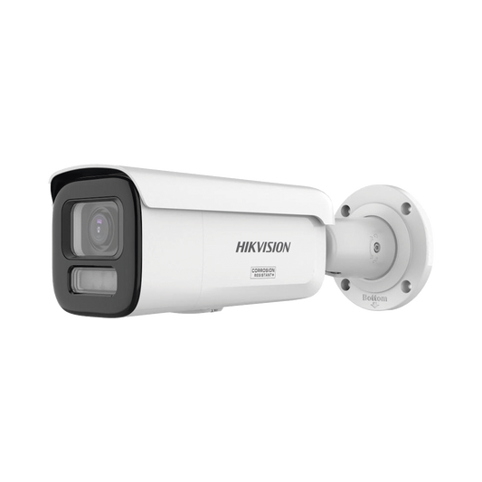 [Dual Light + ColorVu 3.0 + HikAI] Bala IP 6 Megapixel / Lente Mot. 2.8 a 12 mm / 60 mts IR + Luz Blanca / Exterior IP67 / WDR 130 dB / ACUSENSE 3.0 / Metal / NEMA 4X / ACUSEEK