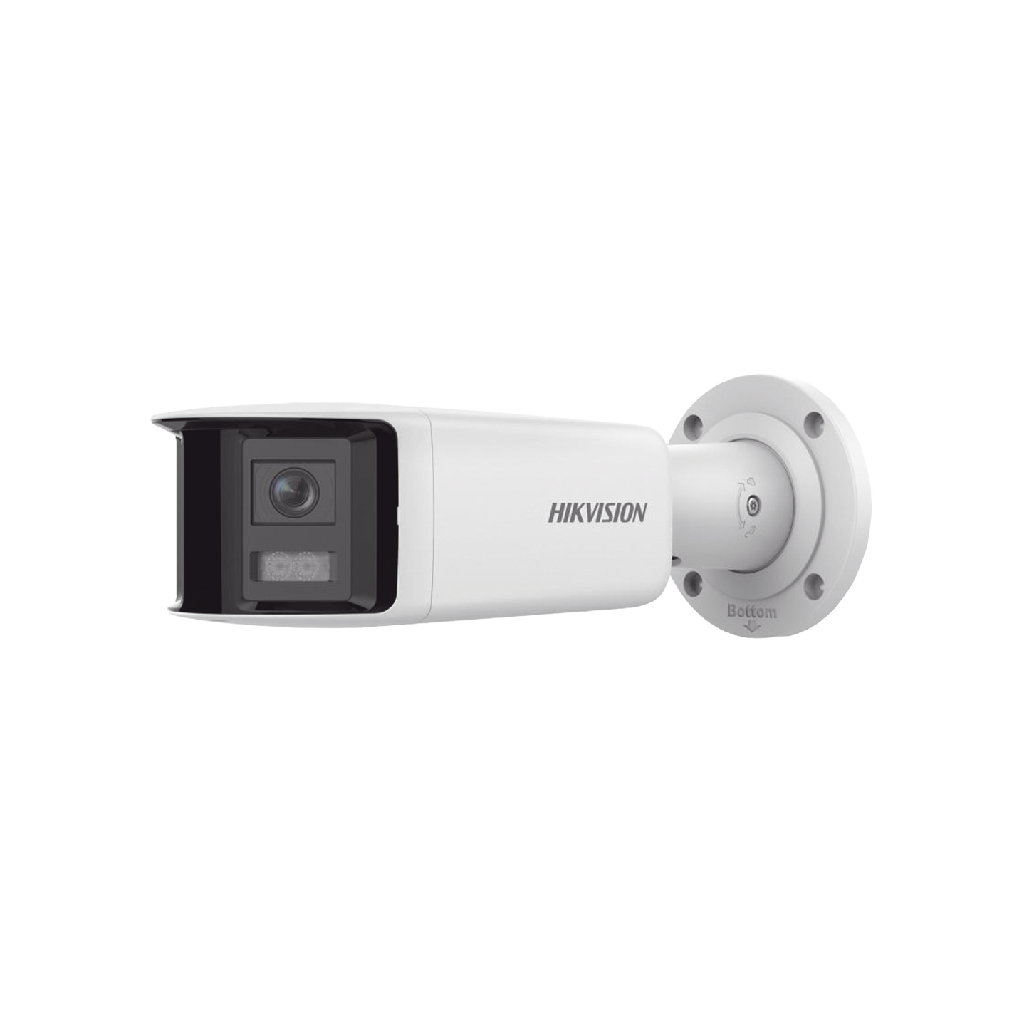 [FlexVu] [PROTECCIÓN ACTIVA] Bala IP 4 Megapixel / 2 Lentes de Lente 2.8 mm (Imagen Panorámica 180°) / 40 mts IR / Exterior IP67 / Luz Intermitente y Alerta de Audio / Audio Bidireccional / ACUSENSE / WDR 120 dB / Micro SD