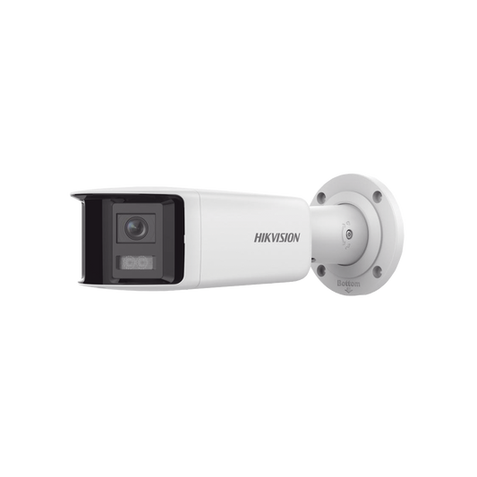 [FlexVu] [PROTECCIÓN ACTIVA] Bala IP 4 Megapixel / 2 Lentes de Lente 2.8 mm (Imagen Panorámica 180°) / 40 mts IR / Exterior IP67 / Luz Intermitente y Alerta de Audio / Audio Bidireccional / ACUSENSE / WDR 120 dB / Micro SD