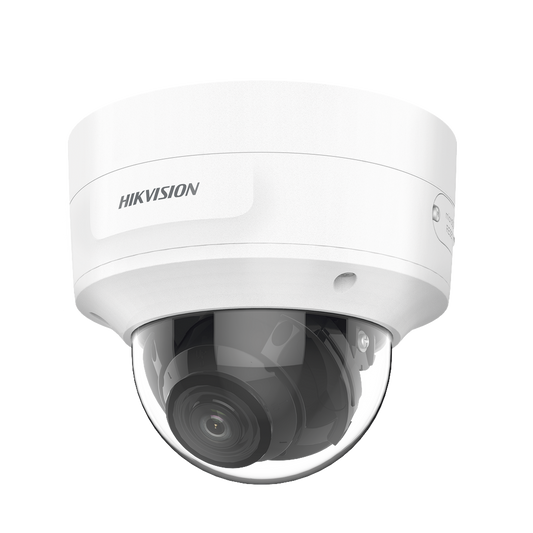 Domo IP 6 Megapixel / Lente Mot. 2.7 a 13.5 mm / 40 mts IR EXIR / Conteo de Personas / Captura Facial / IP67 / IK10 / WDR 120 dB / PoE+ / Alarmas y Audio I/O / ACUSENSE / Micro SD / DarkFighter