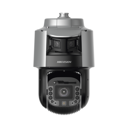 [TandemVu] Domo PTZ IP 4 Megapixel con Cámara Panoramica 180º de 6 Megapixel / 25X Zoom / 300 mts IR y 30 mts Luz Blanca / IP67 / IK10  / Autoseguimiento / Wiper / Deep learning / Entrada-Salida de Audio y Alarma / Ultra Baja Iluminació