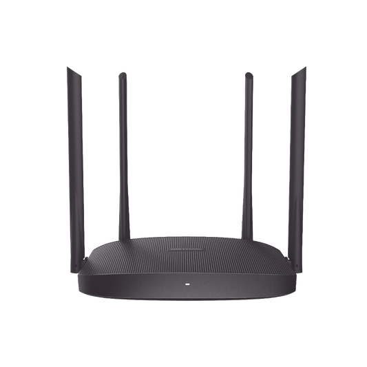 Router Inalámbrico WISP / Hasta 1200 Mbps / Doble Banda AC (2.4 GHz y 5 GHz) / 3 Puertos LAN 10/100 Mbps + 1 Puerto WAN 10/100 Mbps / 4 Antenas Externas Omnidireccional de 5 dBi / Interior