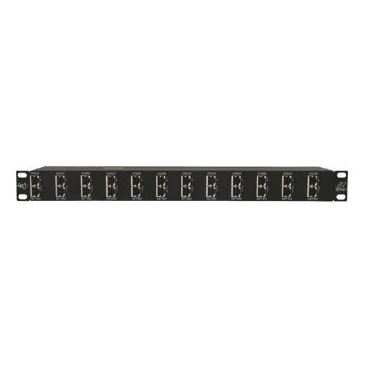 Protector Rack 12 Puertos / RJ45 / 10 GbE / PoE y PoE+ / CAT5e CAT6 CAT6A