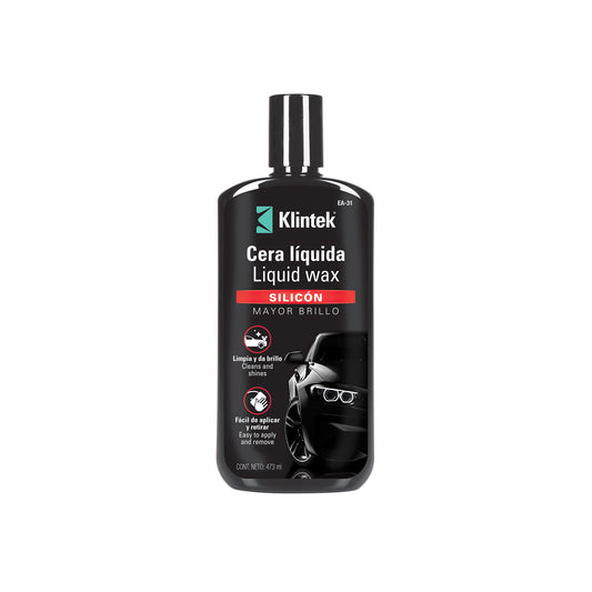 Cera líquida de silicón para auto, 473 ml, KLINTEK