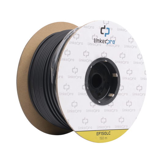 Carrete de Fibra �ptica Monomodo con Conectores LC-LC Duplex, Reforzada con Kevlar, de 150 Metros (492.13 Pies), Para Instalaciones Subterr�neas por Tuber�a