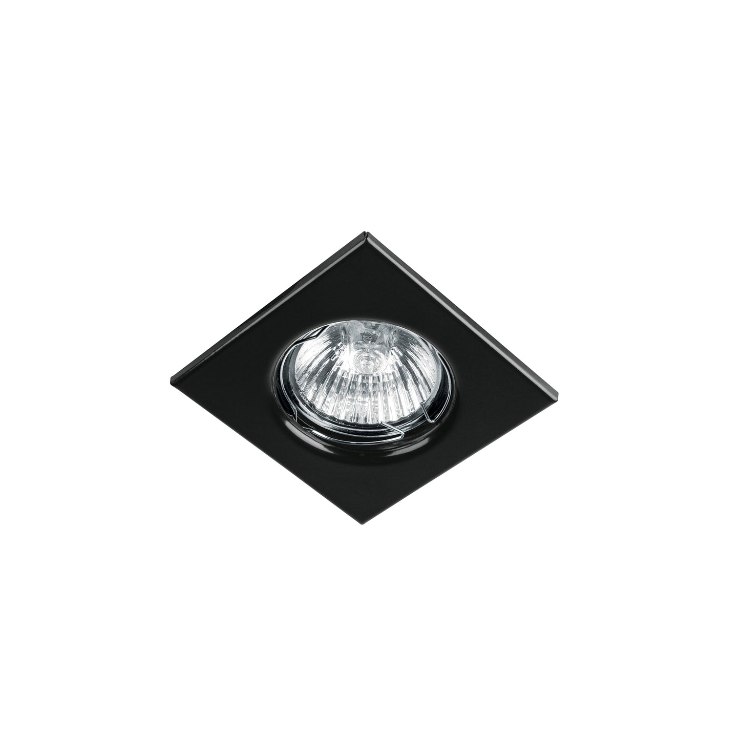 Luminario cuadrado negro spot fijo, lámpara no incluida