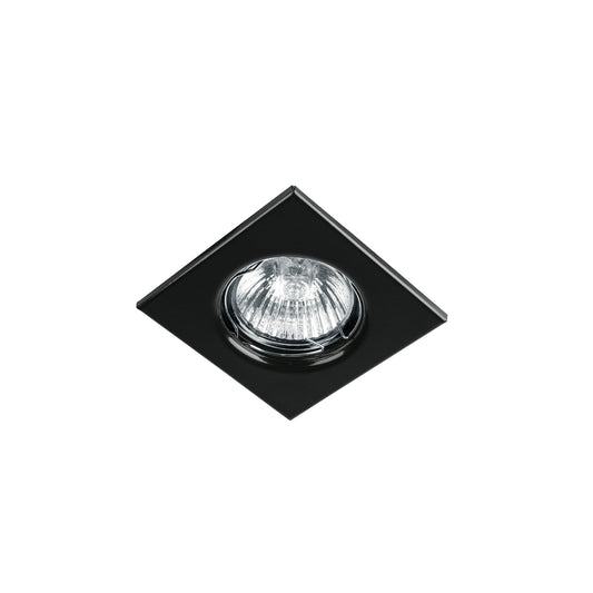 Luminario cuadrado negro spot fijo, lámpara no incluida