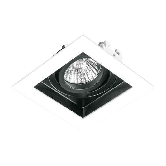 Luminario empotrable con 1 spot dirigible, blanco, VOLTECK