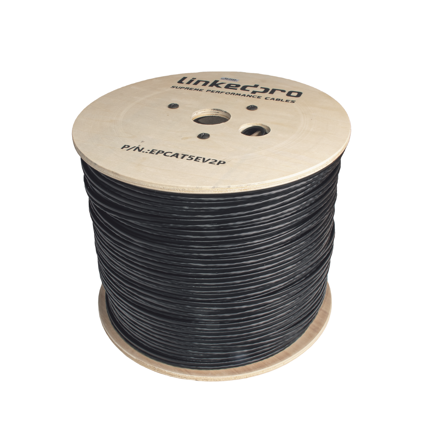 Bobina de Cable Siam�s Cat5e CCA + 2 Cables Gruesos (16 AWG) para Alimentar C�maras M�s Lejos / 305 Metros (1000 Pies) / Instalaci�n en Exterior / Uso Industrial para Climas Extremos