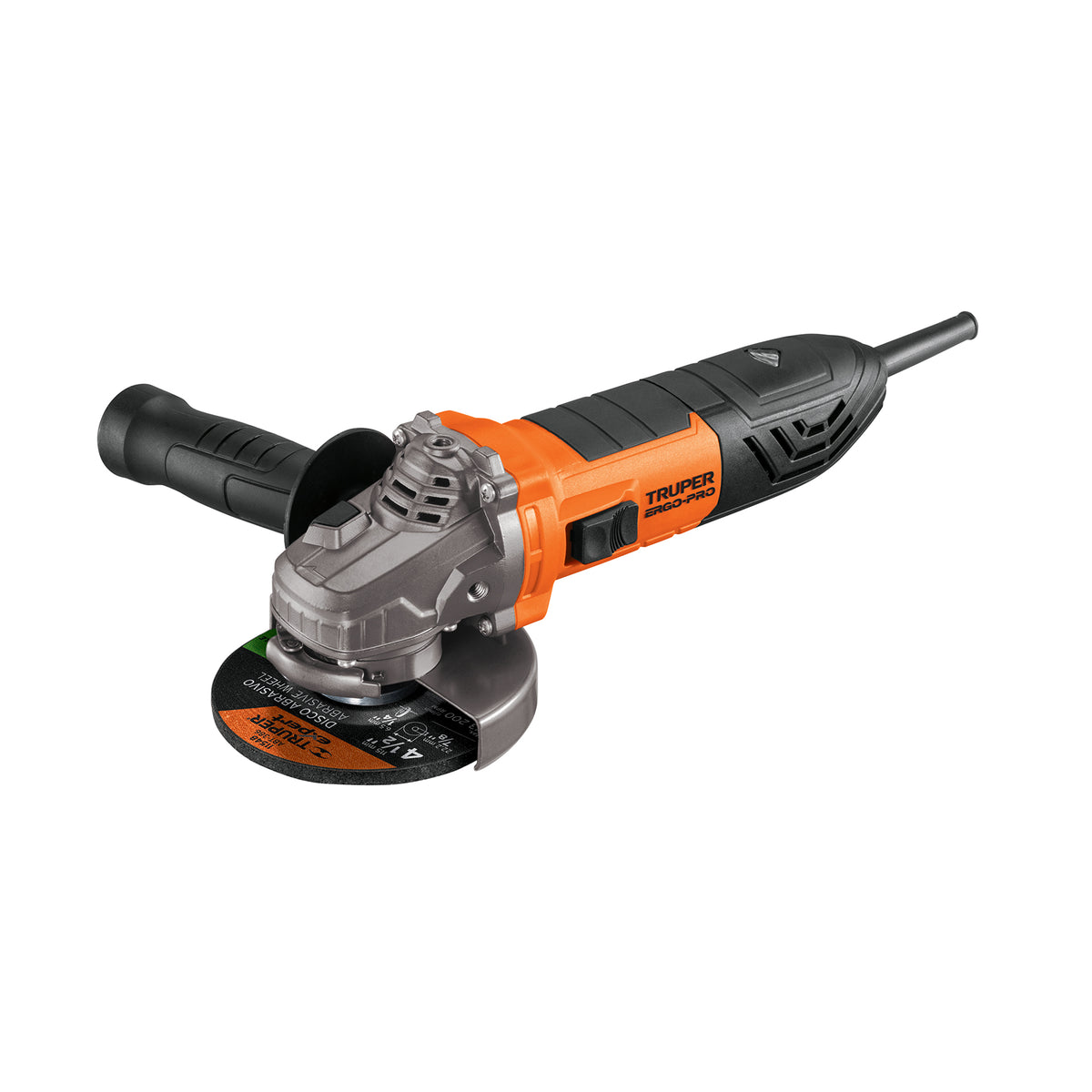 Esmeriladora angular 4-1/2', 750W, TRUPER ERGO PRO