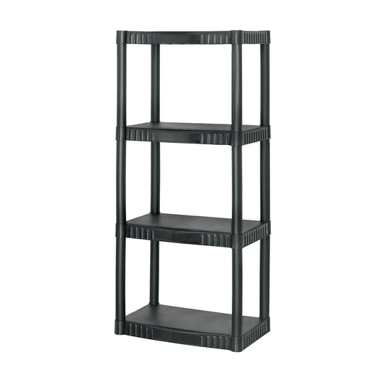 Estante plástico 4 repisas cap. 27 Kg, 123x36x56, PRETUL