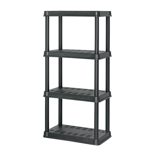 Estante plástico 4 repisas cap. 45 Kg, 125x38x61, PRETUL