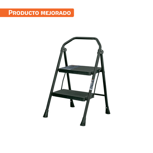 Escalera tubular, plegable, 2 peldaños, Truper