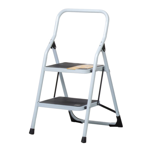 Escalera tubular, plegable, 2 peldaños, Pretul