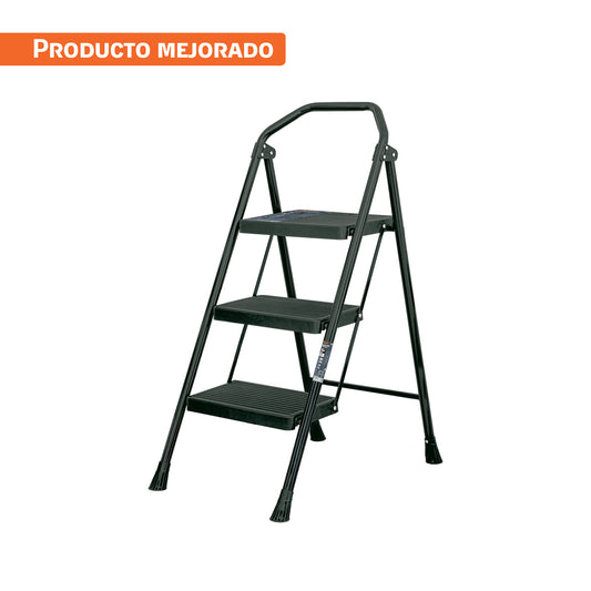 Escalera tubular, plegable, 3 peldaños, Truper