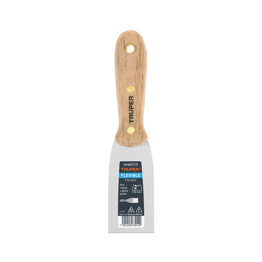 Espátula flexible 2' con mango de madera, Truper