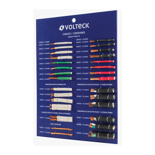 Exhibidor Volteck de cables y cordones