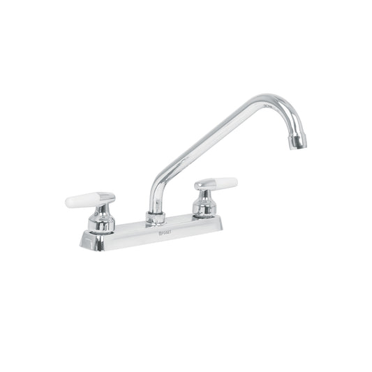 Mezcladora 8' fregadero cromo, cuello largo, cono, BASIC