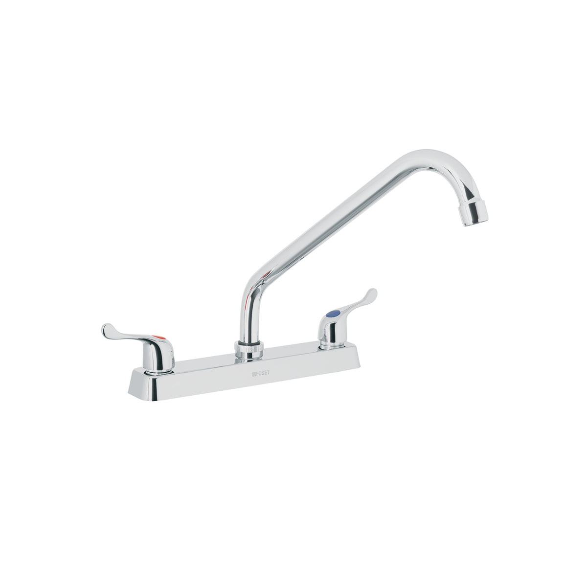 Mezcladora 8' fregadero cromo, cuello largo, palanca, BASIC