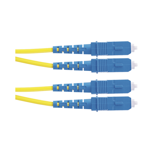 Jumper de Fibra Optica Monomodo 9/125 OS2, SC-SC Duplex, OFNR (Riser), Color Amarillo, 5 Metros (16.40 Pies)