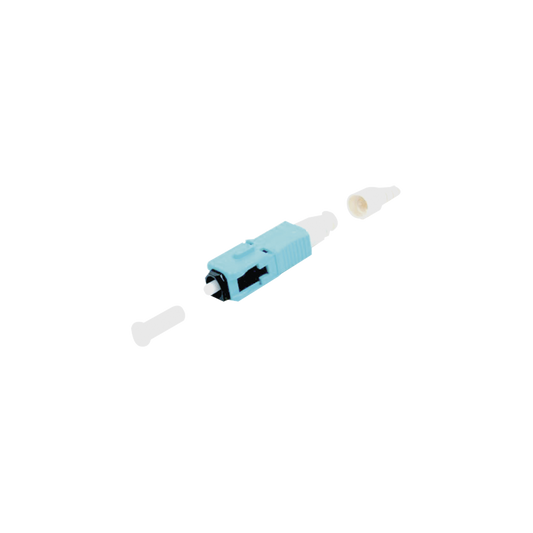 Conector de Fibra �ptica Pre-Pulido LightBow SC Simplex, Multimodo 50/125 (OM3/OM4), Re-Terminable, Color Aqua