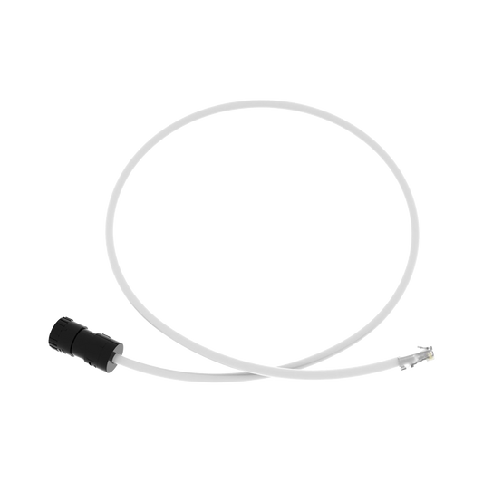 Cable de Conexi�n en Campo Jack a Plug RJ45, Categor�a 6A, CMP (Plenum), 1 Metro (3.28 Pies), Color Blanco