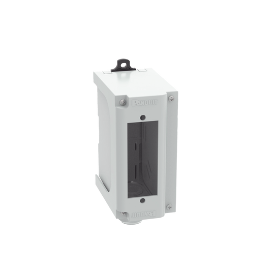 Panel de Parcheo Modular para Fibra �ptica, de Instalaci�n en Riel DIN Est�ndar de 35 mm (1.38 pulgadas), Acepta Una Placa Acopladora FAP, Color Gris