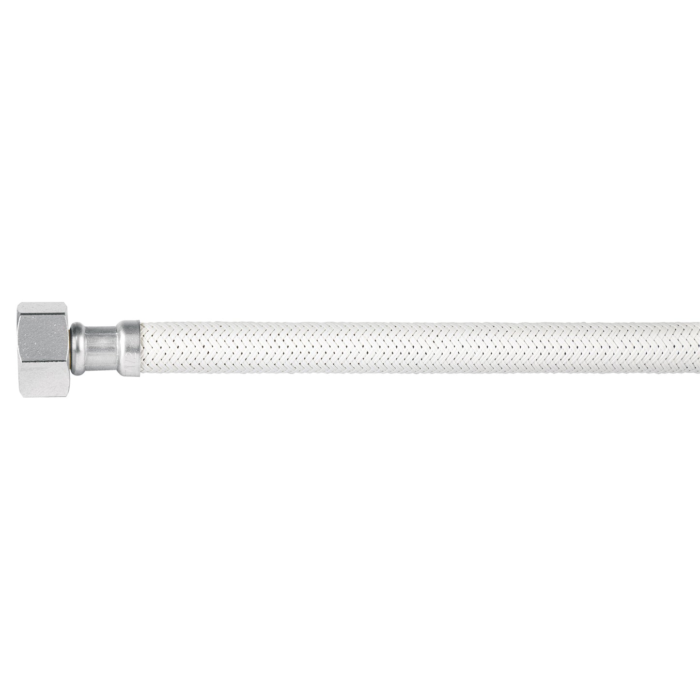 Manguera lavabo/fregadero, vinilo blanco, 1/2' x 1/2', 55 cm
