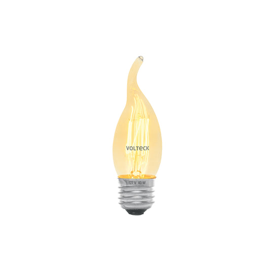 Lámpara incandescente vintage 40 W tipo flama, Volteck