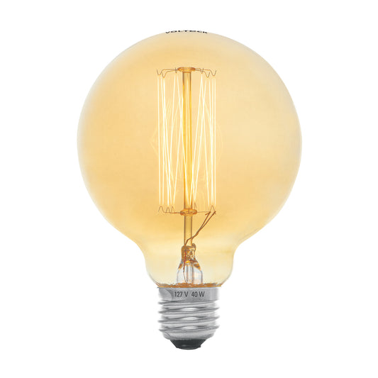 Lámpara incandescente vintage 40 W tipo globo, Volteck
