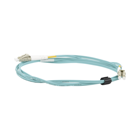 Jumper de Fibra �ptica Multimodo 50/125 XGLO OM3, LC-LC Duplex, OFNR, Color Aqua, 2 Metros (6.56 Pies)
