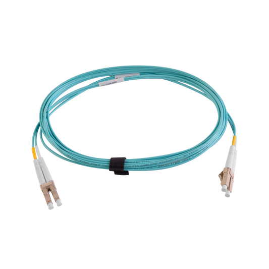 Jumper de Fibra �ptica Multimodo 50/125 XGLO OM3, LC-LC Duplex, OFNR, Color Aqua, 3 Metros (9.84 Pies)