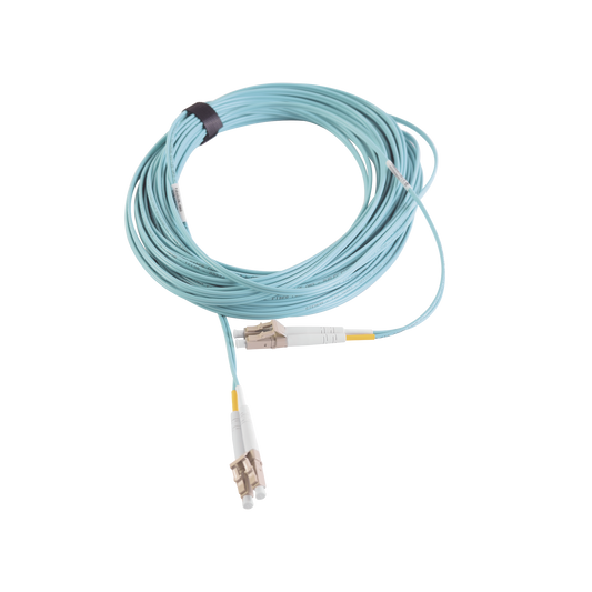 Jumper de Fibra �ptica Multimodo 50/125 XGLO OM3, LC-LC Duplex, OFNR, Color Aqua, 7 Metros (22.97 Pies)