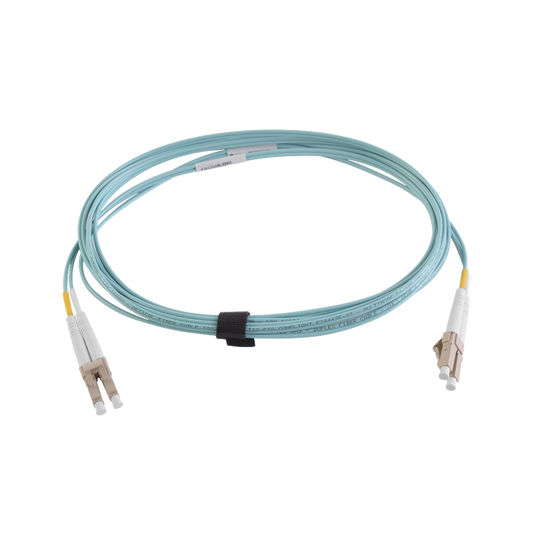 Jumper de Fibra �ptica Multimodo 50/125 XGLO OM4, LC-LC Duplex, OFNR, Color Aqua, 7 Metros (22.97 Pies)