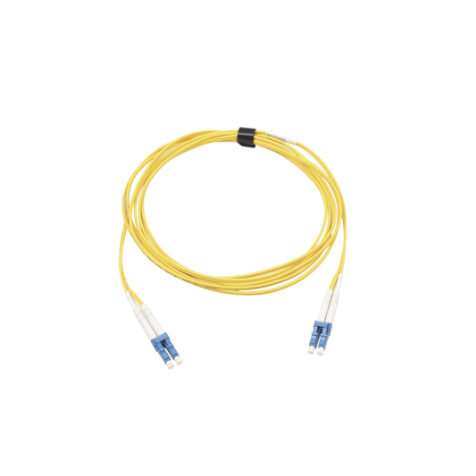 Jumper de Fibra �ptica Monomodo (OS2), XGLO, Riser, LC/UPC-LC/UPC Duplex, OFNR, Color Amarillo, 10 Metros (32.81 Pies)