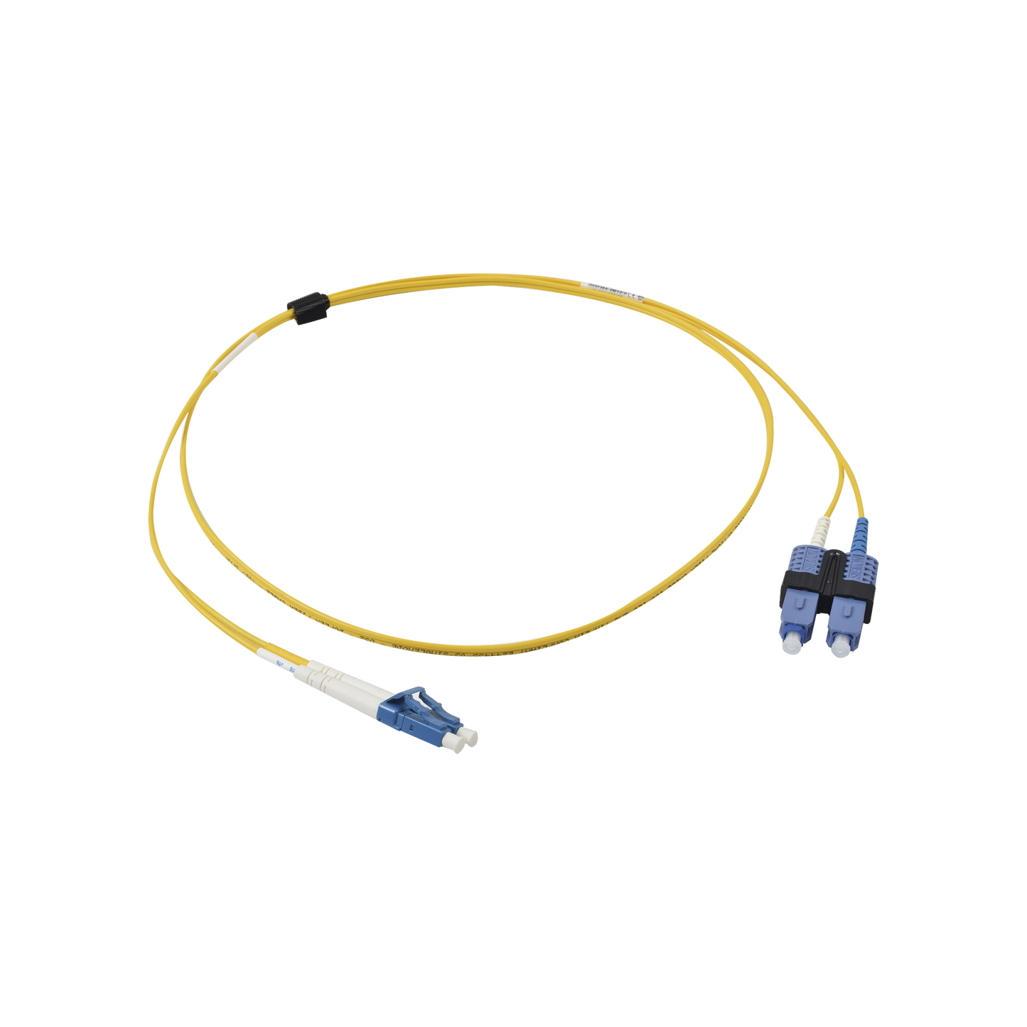 Jumper de Fibra �ptica Monomodo (OS2), XGLO, Riser, LC/UPC-SC/UPC Duplex, OFNR, Color Amarillo, 1 Metro (3.28 Pies)