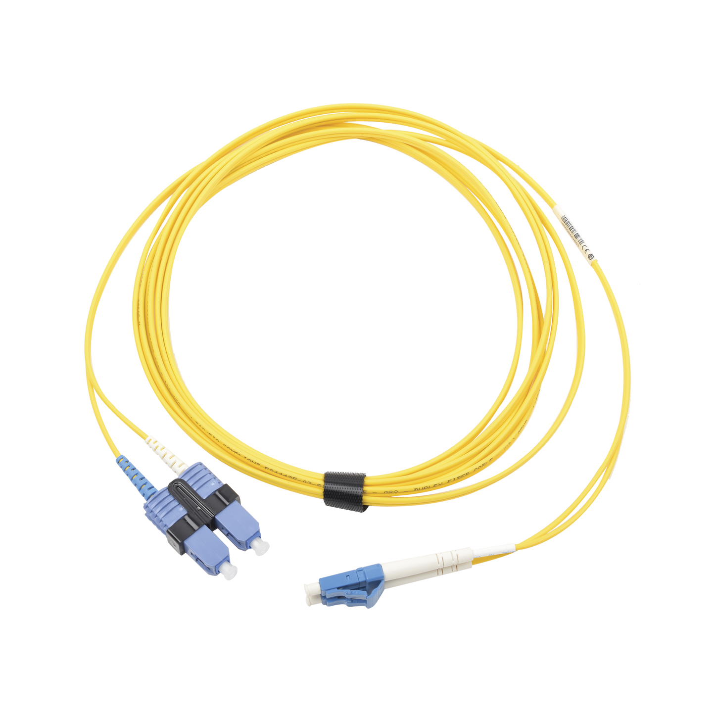 Jumper de Fibra �ptica Monomodo (OS2), XGLO, LC/UPC-SC/UPC Duplex, OFNR, Color Amarillo, 3 Metros (9.84 Pies)