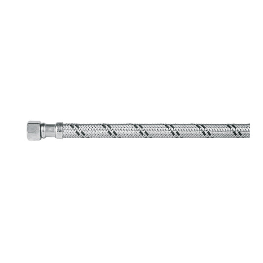 Manguera lavabo/fregadero, acero inox, 1/2' x 3/8', 40 cm