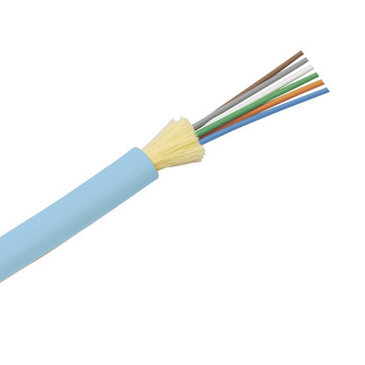 Cable de Fibra �ptica de 6 Hilos, Multimodo OM4 50/125 Optimizada, Interior, Tight Buffer 900um, No Conductiva (Diel�ctrica), OFNP (Plenum), Precio Por Metro