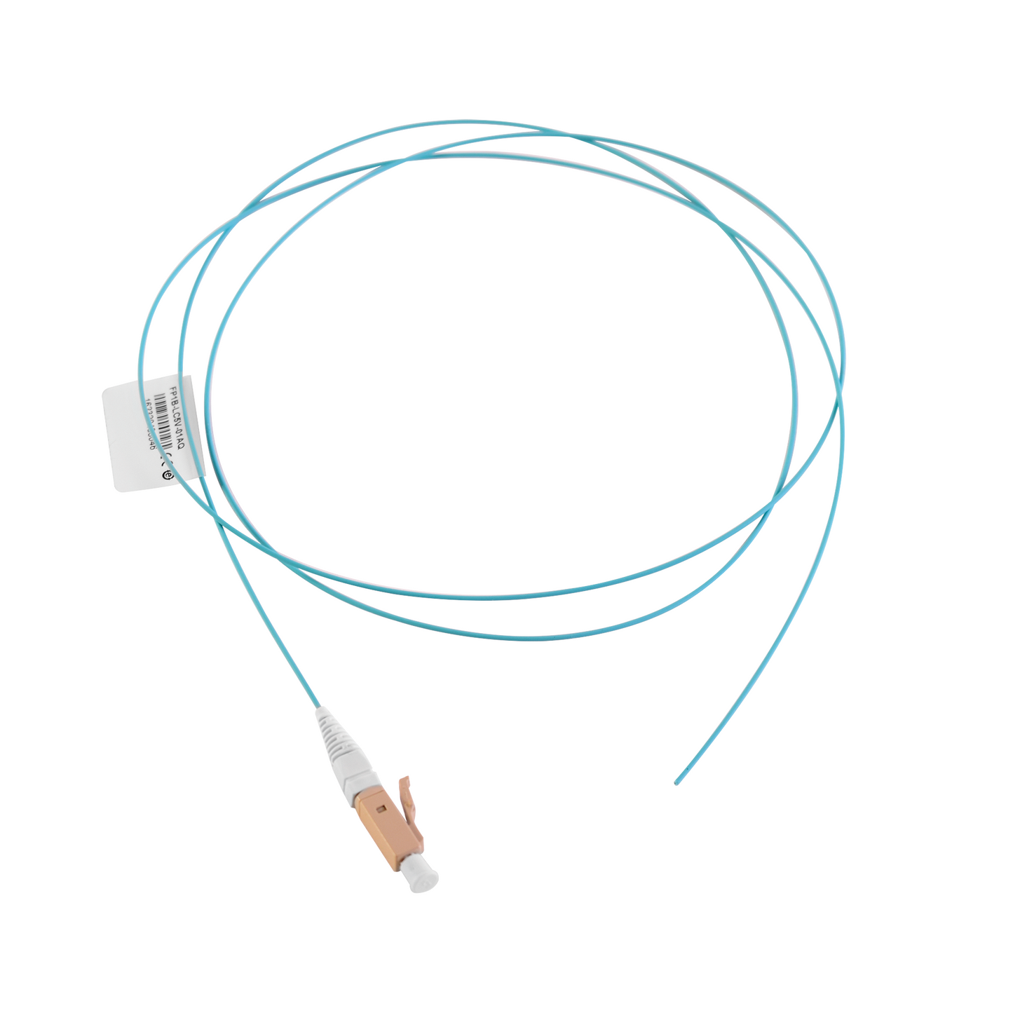 Pigtail de Fibra �ptica LC Simplex, Multimodo OM3 XGLO 50/125, OFNR, Color Aqua, 1 Metro (3.28 Pies)
