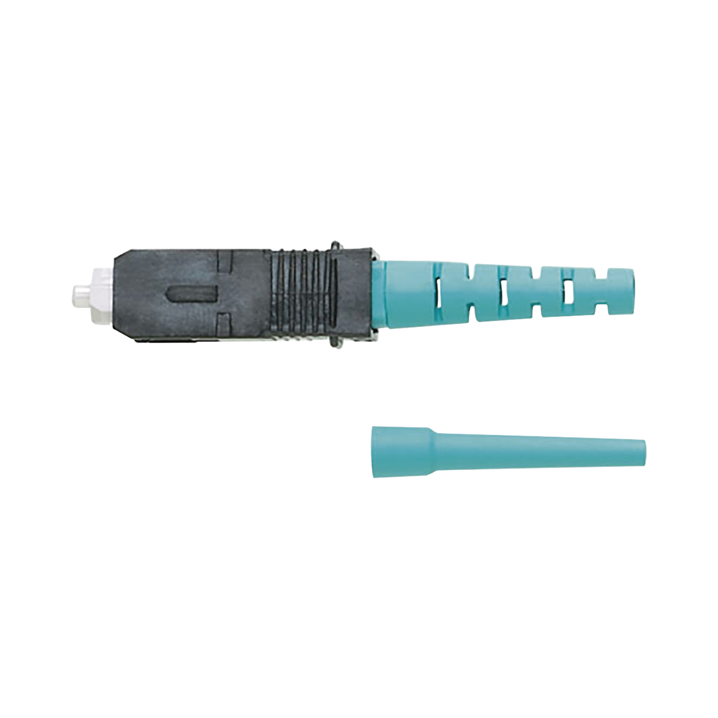 Conector de Fibra �ptica SC Simplex OptiCam, Multimodo 50/125 OM3/OM4, Pre-pulido, Color Aqua