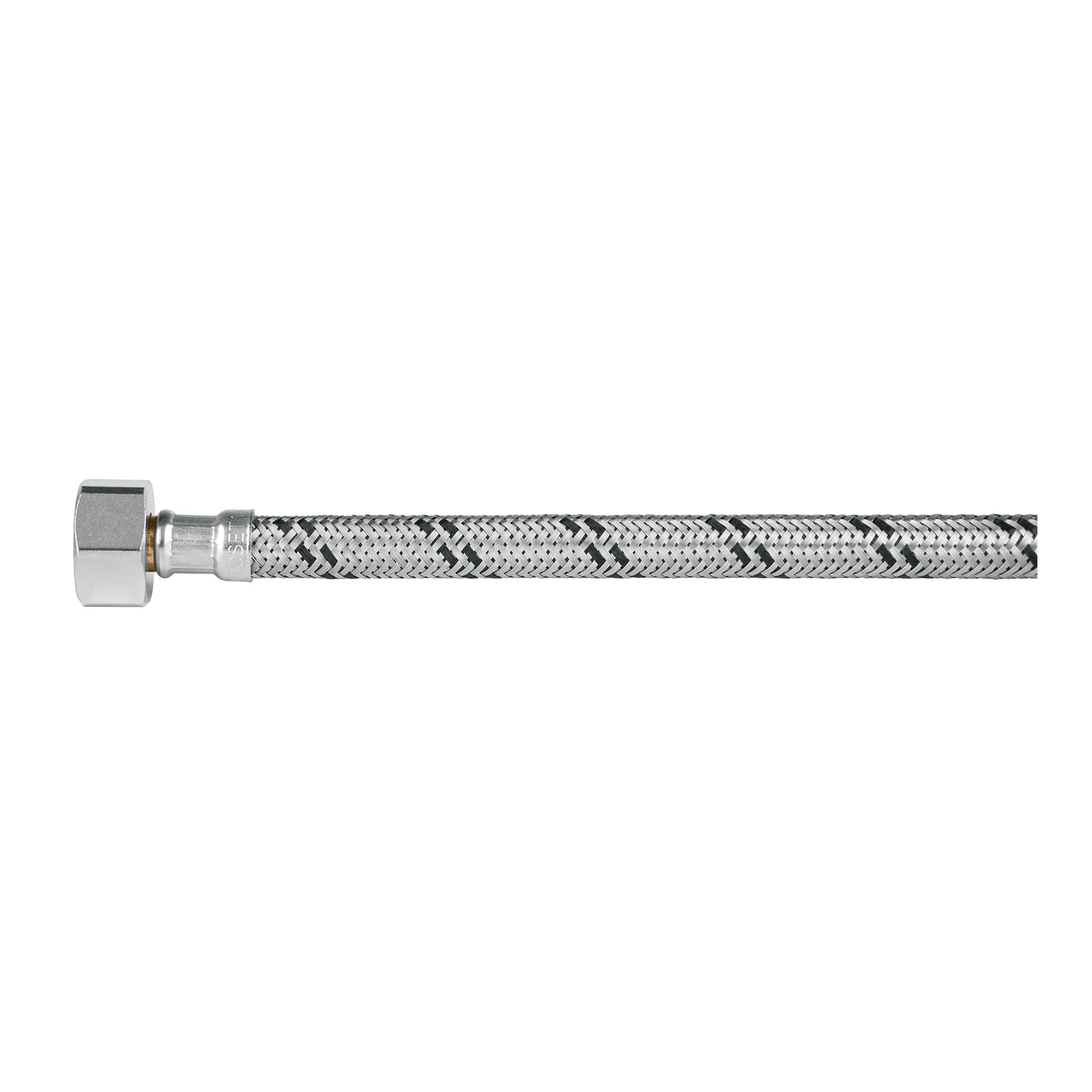 Manguera p/WC, acero inox, 1/2'x7/8', 35 cm, plástico/latón