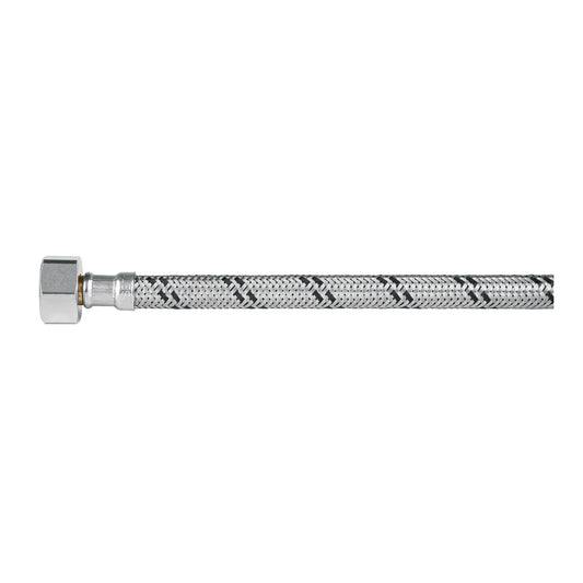 Manguera p/WC, acero inox, 1/2'x7/8', 35 cm, plástico/latón