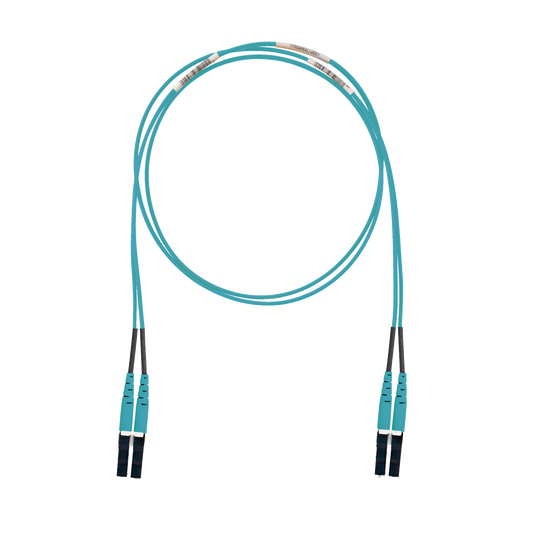 Jumper de Fibra Optica Multimodo 50/125 OM3, LC-LC Duplex, LSZH (Cero Hal�genos), Color Aqua, 3 Metros (9.84 Pies)