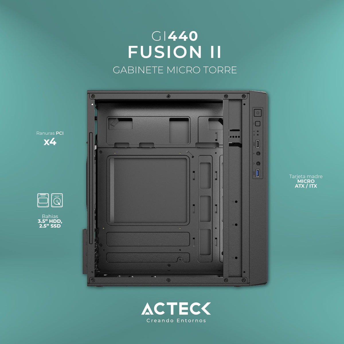 Gabinete ACTECK GI440 - Vista 2